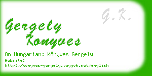 gergely konyves business card
